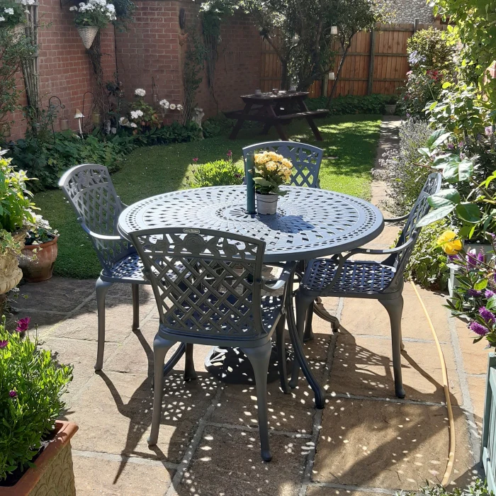 Alice Table 4 Seater Set - Slate - Image 6