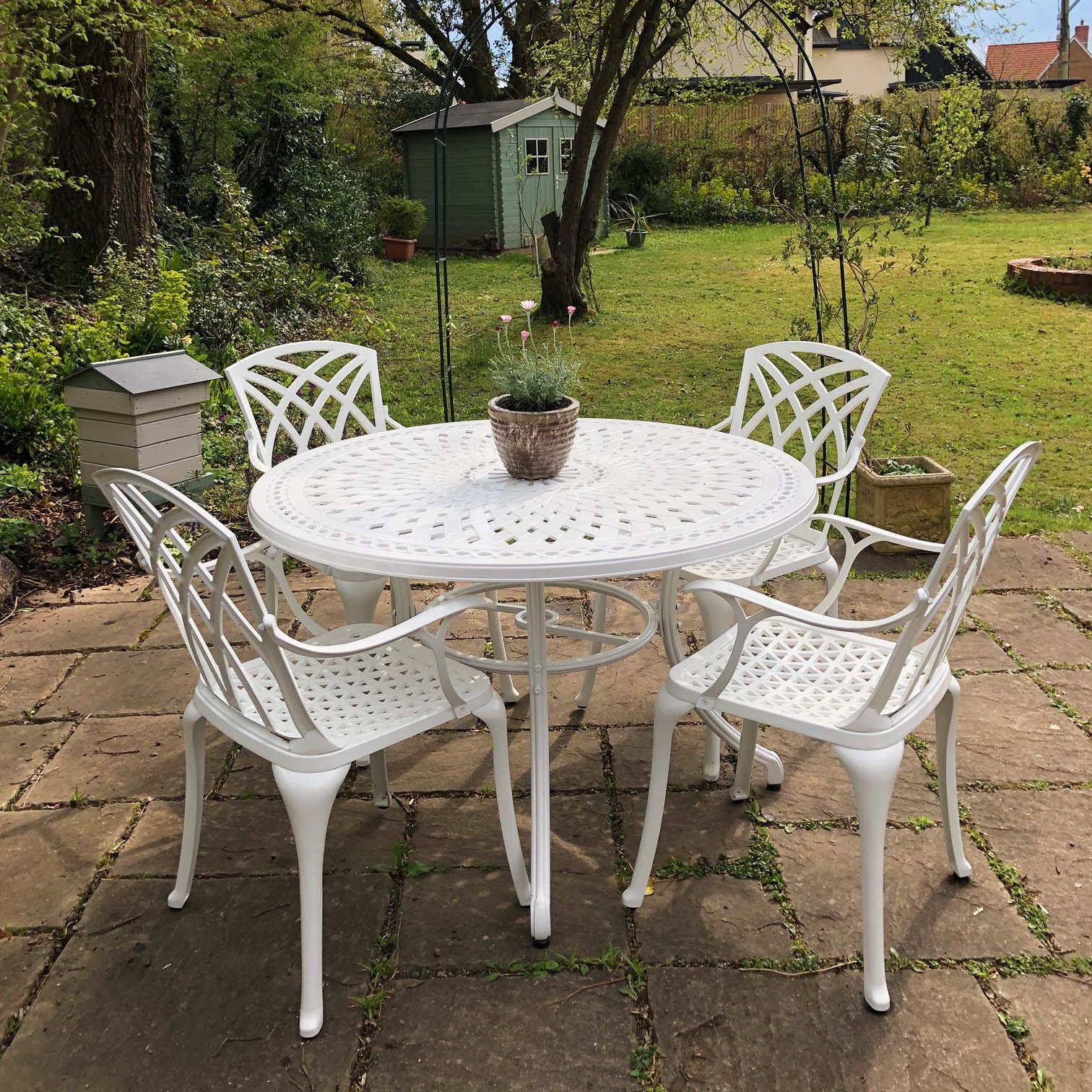 Alice Table 4 Seater Set - White - Image 12
