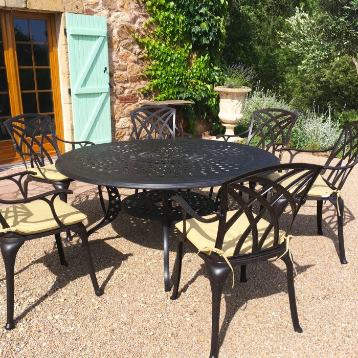 Amelia Table 6 Seater Set - Antique Bronze - Image 10