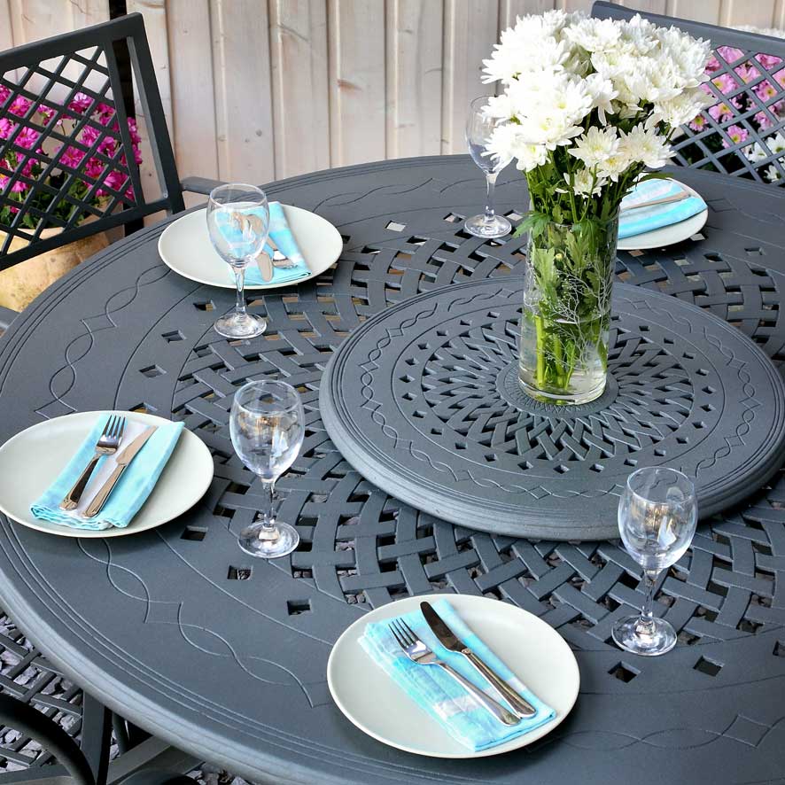 Amelia Table 8 Seater Set - Slate - Image 7