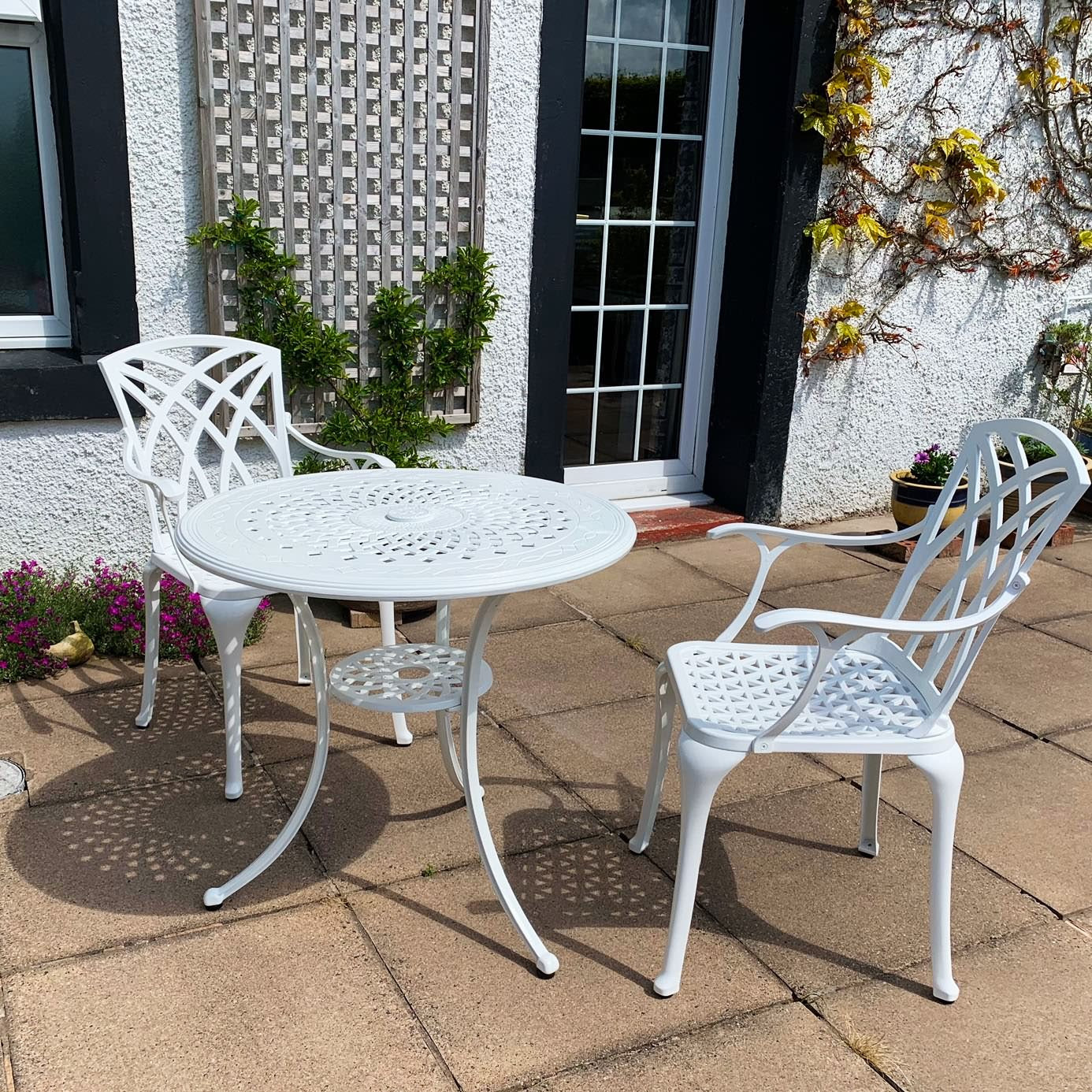 Anna Table 2 Seater Set - White - Image 5