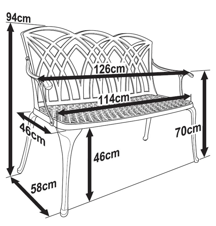 April Bench Set - Antique Bronze - Image 17