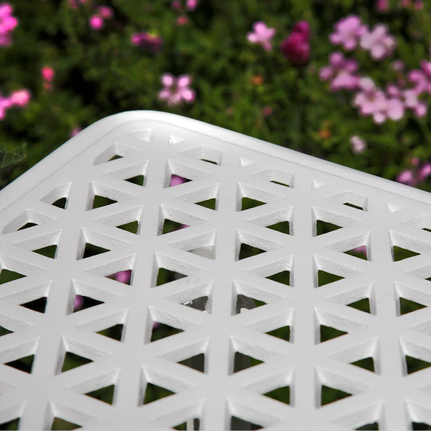 BBQ Table 2 Seater Set - White - Image 4