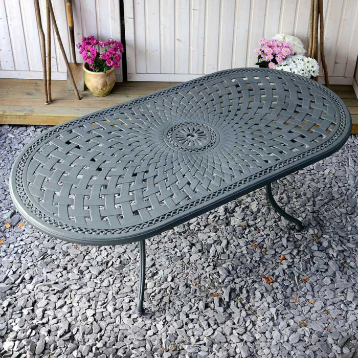 Catherine Table 6 Seater Set - Slate - Image 13