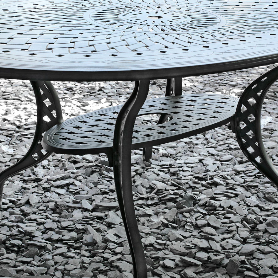 Charlotte Table 6 Seater Set - Antique Bronze - Image 9