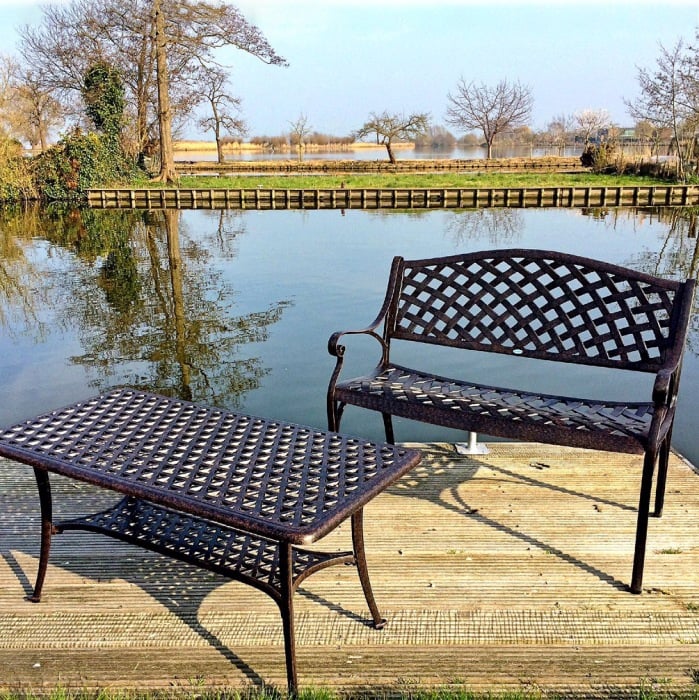Claire Table 2 Seater Set - Antique Bronze - Image 16