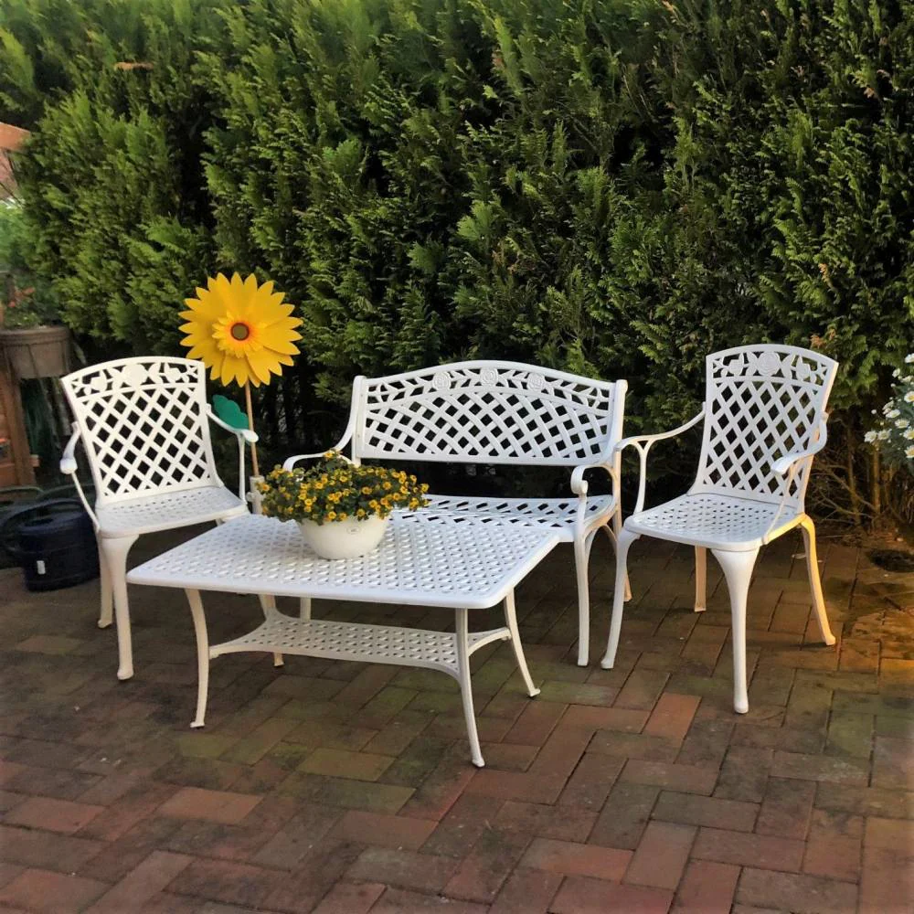 Claire Table 2 Seater Set - White - Image 10