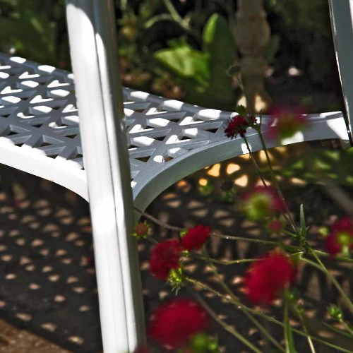 Claire Table 2 Seater Set - White - Image 4