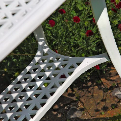 Claire Table 2 Seater Set - White - Image 7
