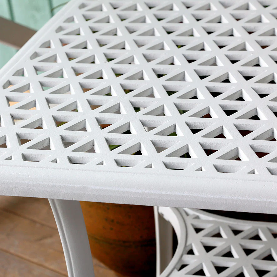 Claire Table 2 Seater Set - White - Image 9
