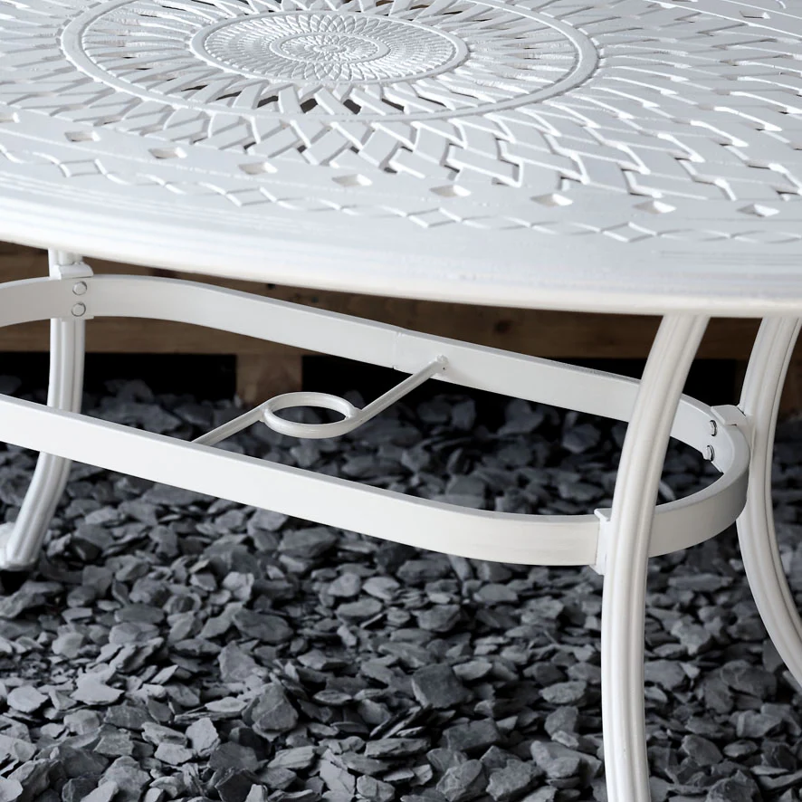 Emily Table 4 Seater Set - White - Image 10