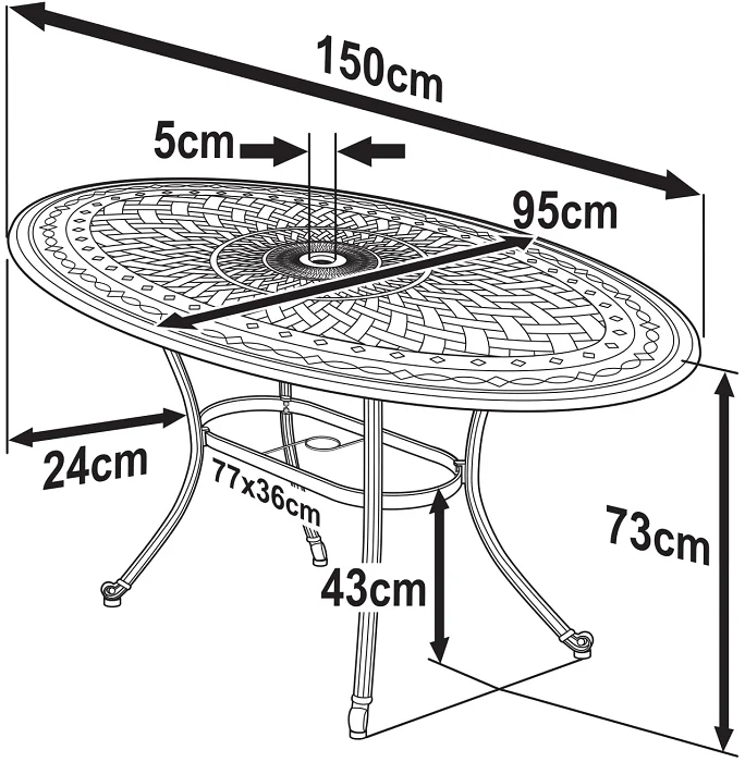 Emily Table 6 Seater Set - White - Image 11
