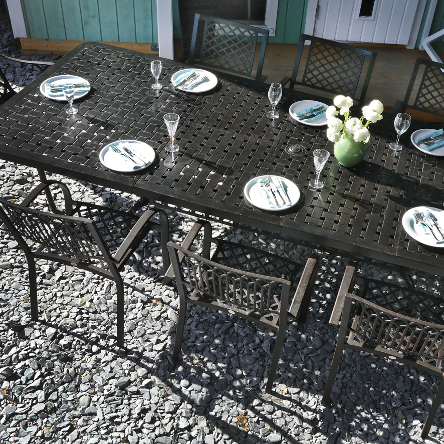 Isabelle Table 12 Seater Set - Antique Bronze - Image 5