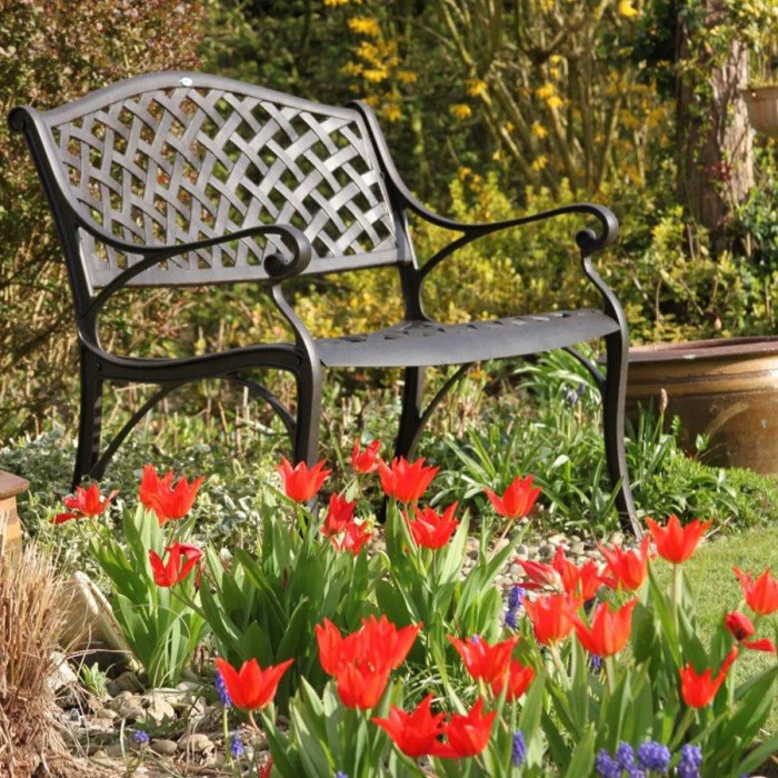 Jasmine Bench Set - Antique Bronze - Image 3