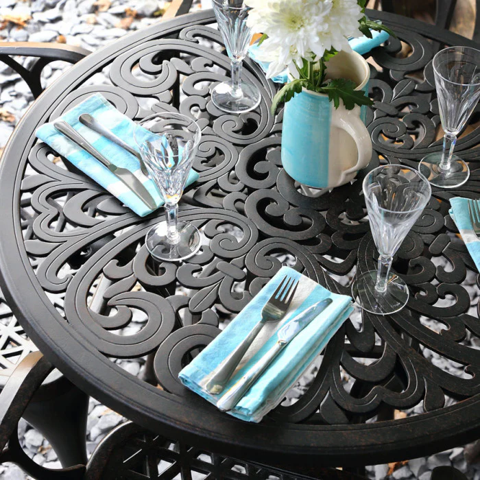Jill Table 4 Seater Set - Antique Bronze - Image 9