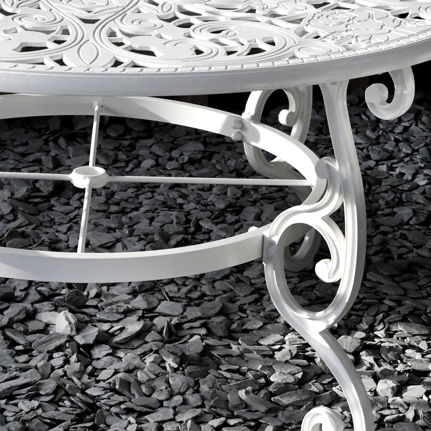 Joyce Table 6 Seater Set - White - Image 8