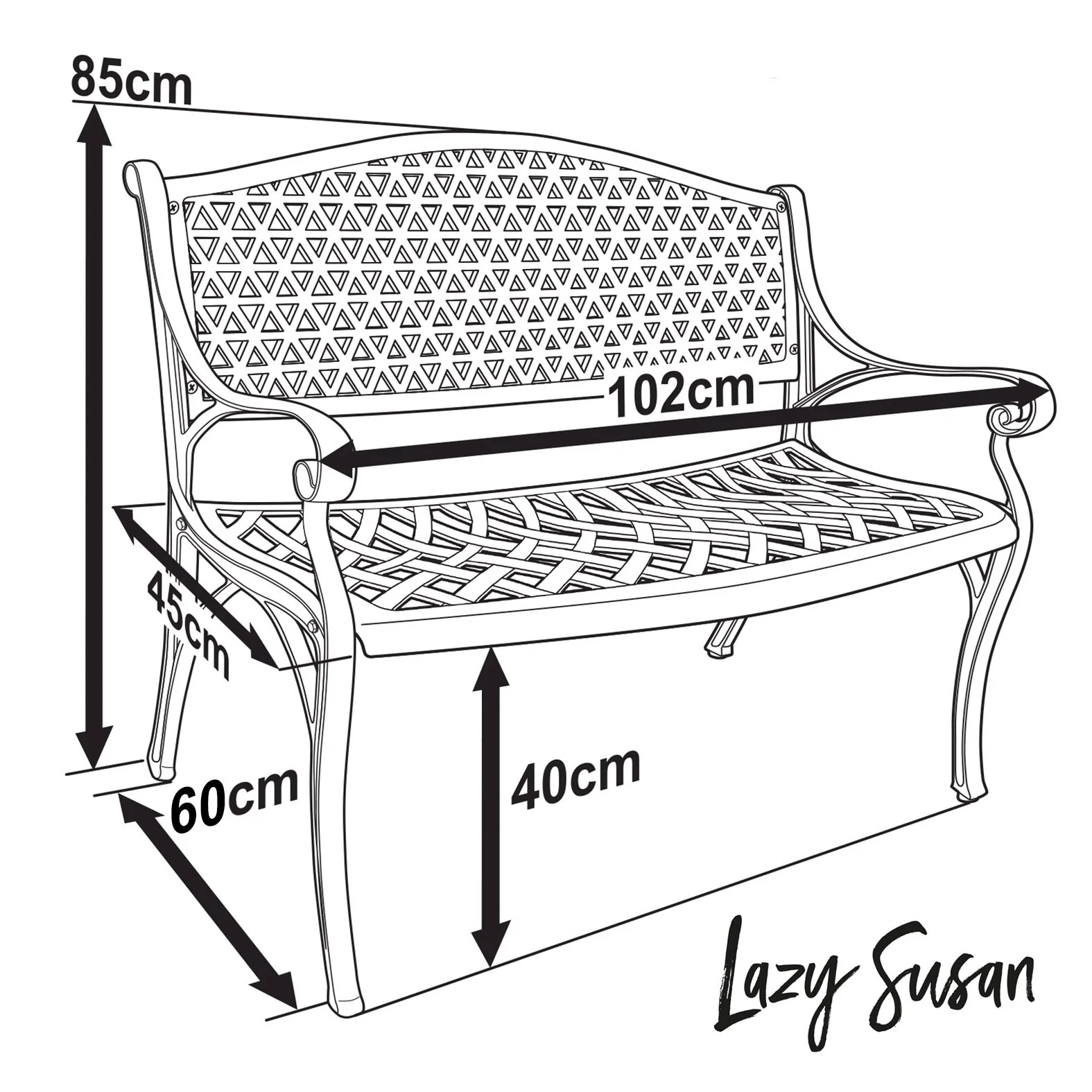 July Bench Set - Antique Bronze - Image 7