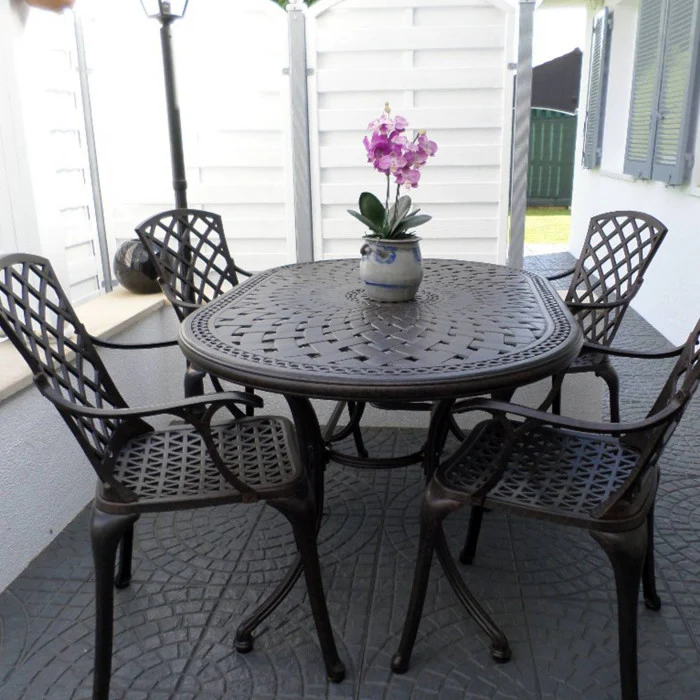 June Table 4 Seater Set - Antique Bronze - Image 17