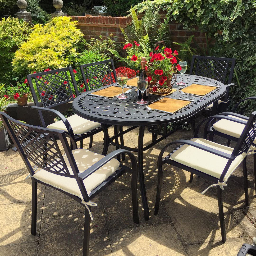 June Table 6 Seater Set - Antique Bronze - Image 4
