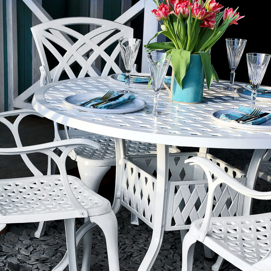 Lisa Table 4 Seater Set - White - Image 5