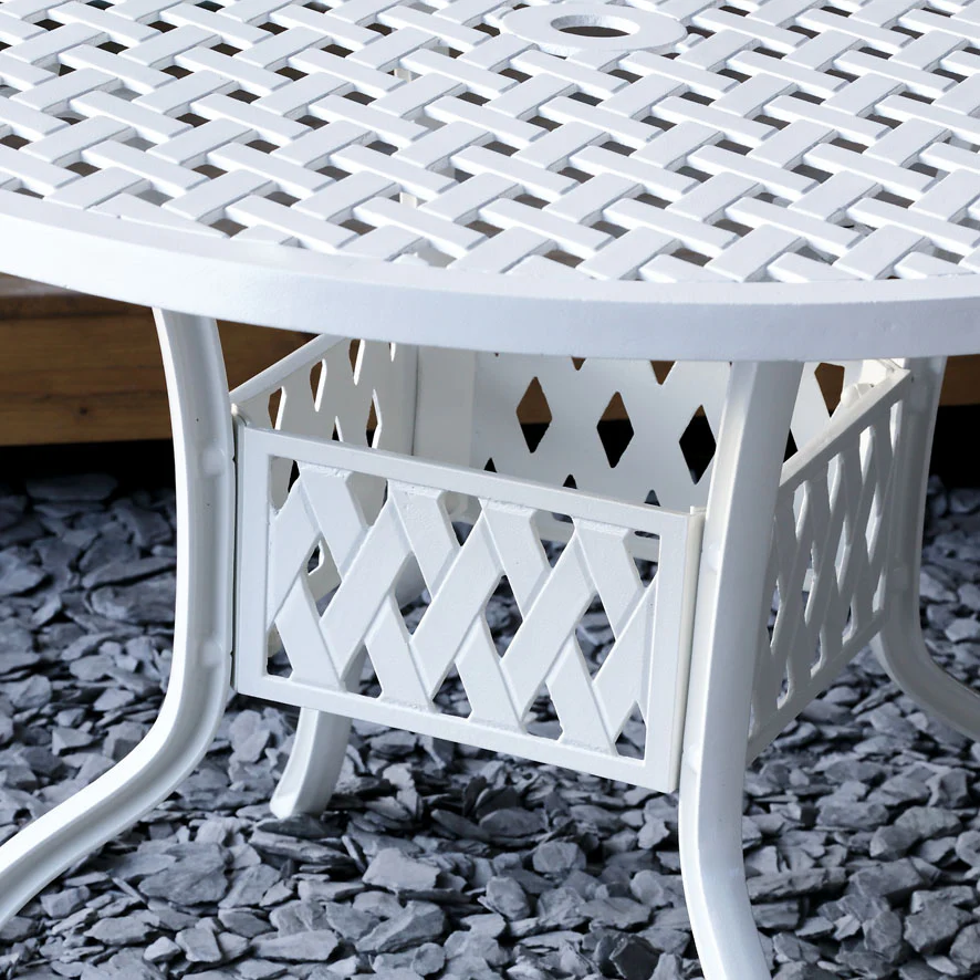 Lisa Table 4 Seater Set - White - Image 9