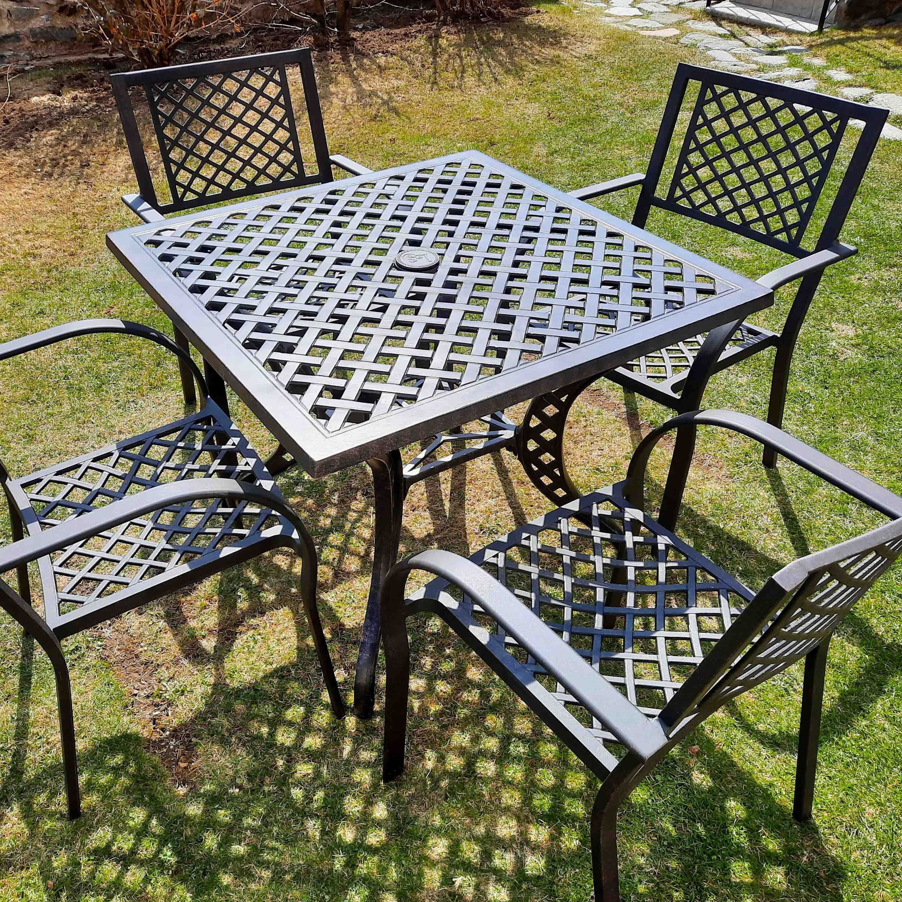 Lucy Table 4 Seater Set - Antique Bronze - Image 11