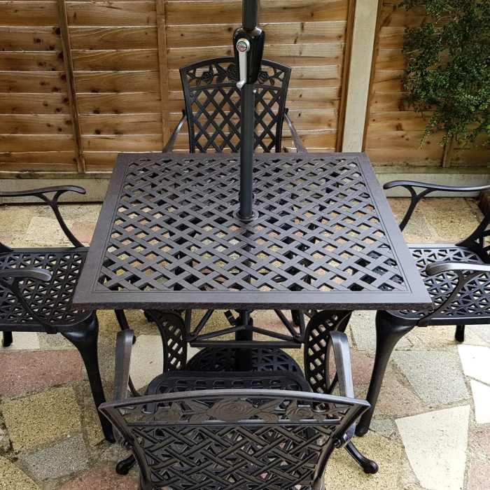Lucy Table 4 Seater Set - Antique Bronze - Image 7