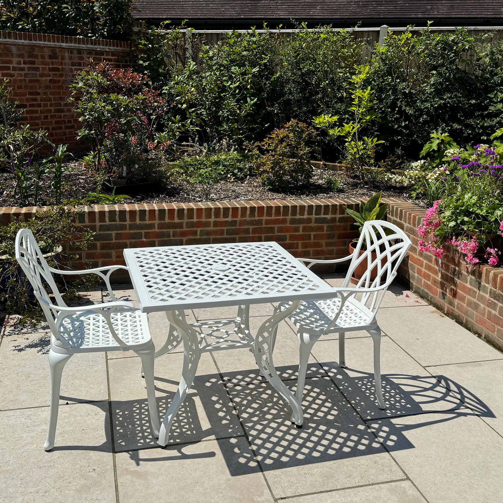 Lucy Table 4 Seater Set - White - Image 6