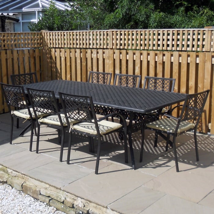 Madison Table 2.6m 10 Seater Set - Antique Bronze - Image 13