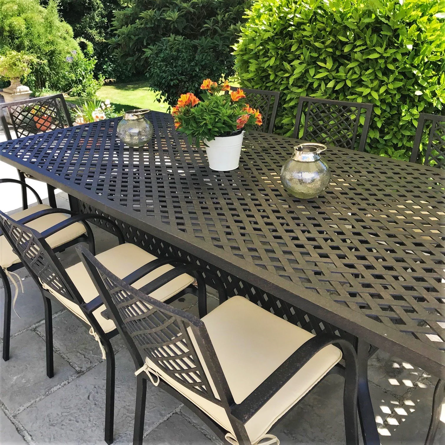Madison Table 2.6m 10 Seater Set - Antique Bronze - Image 4