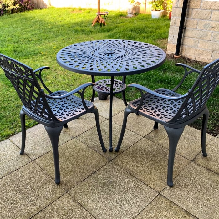 Mia Table 2 Seater Set - Antique Bronze - Image 10