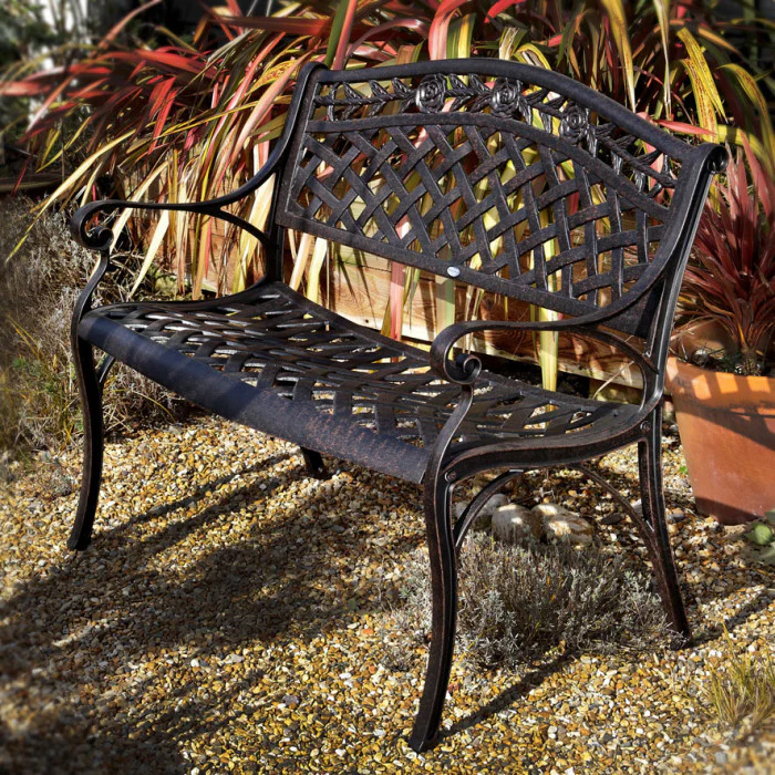 Rose Bench Set - Antique Bronze - Image 6