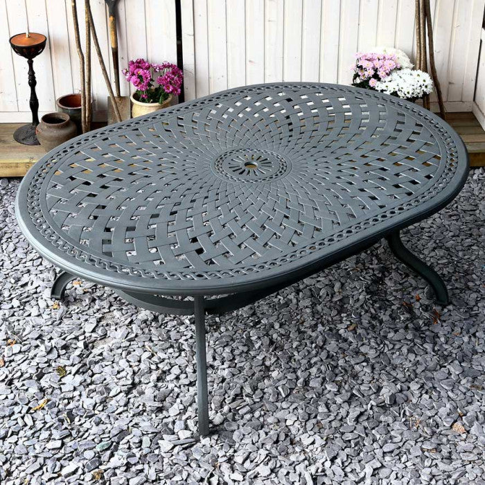Rosemary Table 8 Seater Set - Slate - Image 7