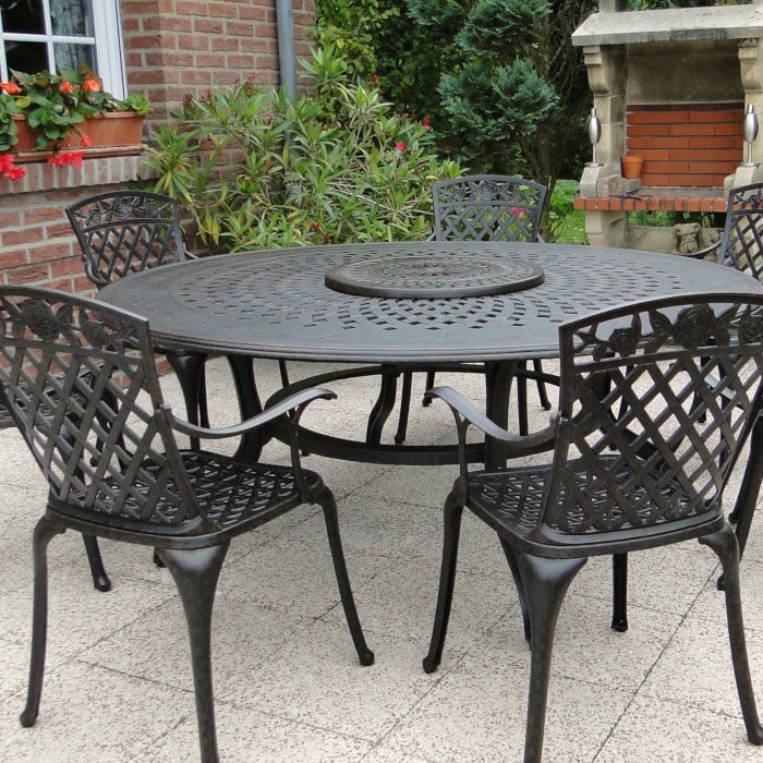 Rosie Table 10 Seater Set - Antique Bronze - Image 10