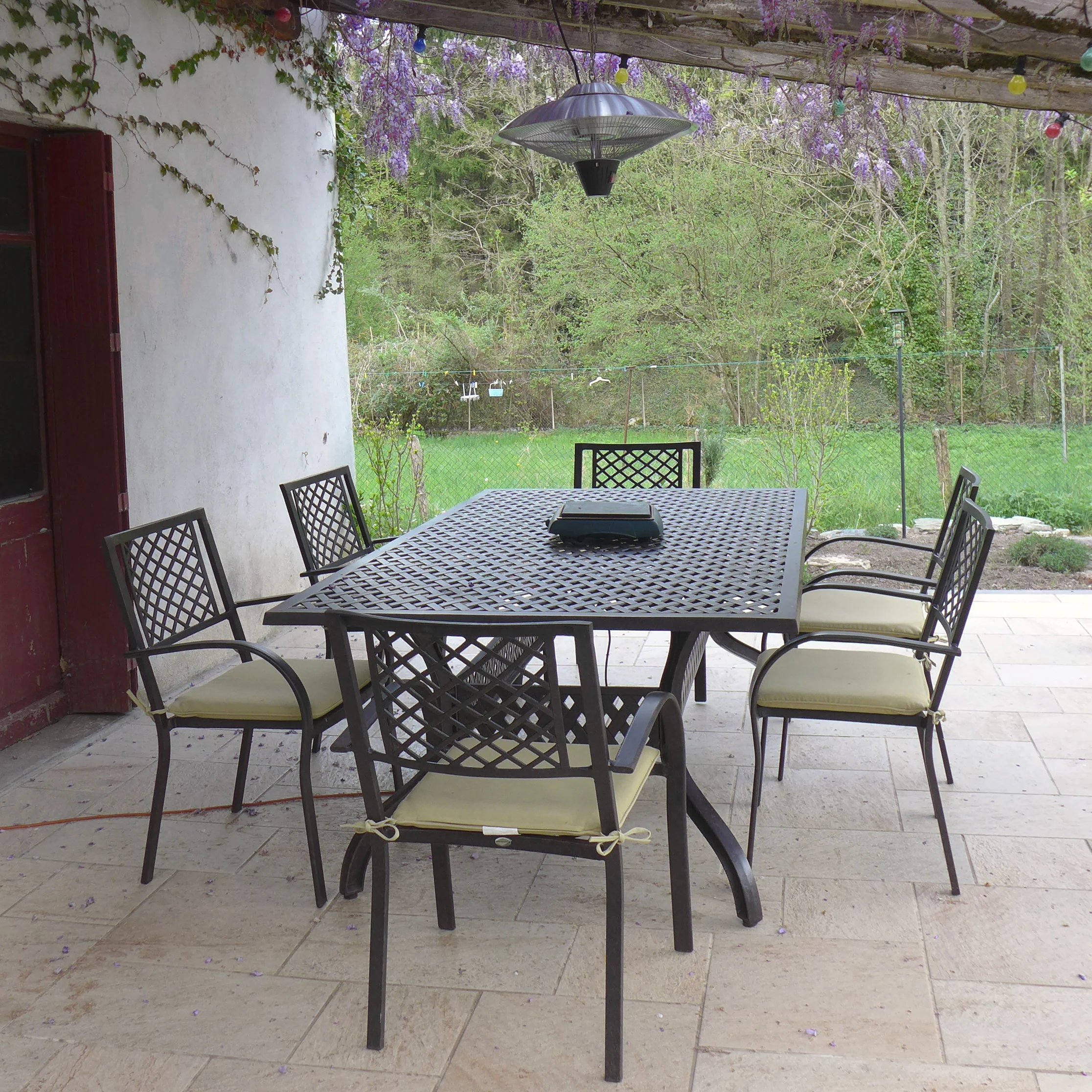 Sophia Table 6 Seater Set - Antique Bronze - Image 12