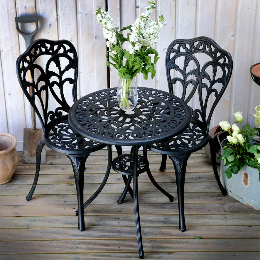 Tulip Bistro 2 Seater Set - Antique Bronze - Image 4