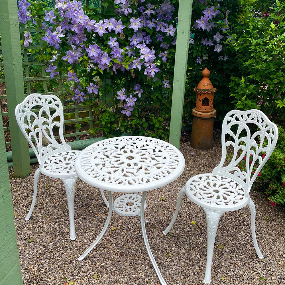 Tulip Bistro 2 Seater Set - White - Image 3