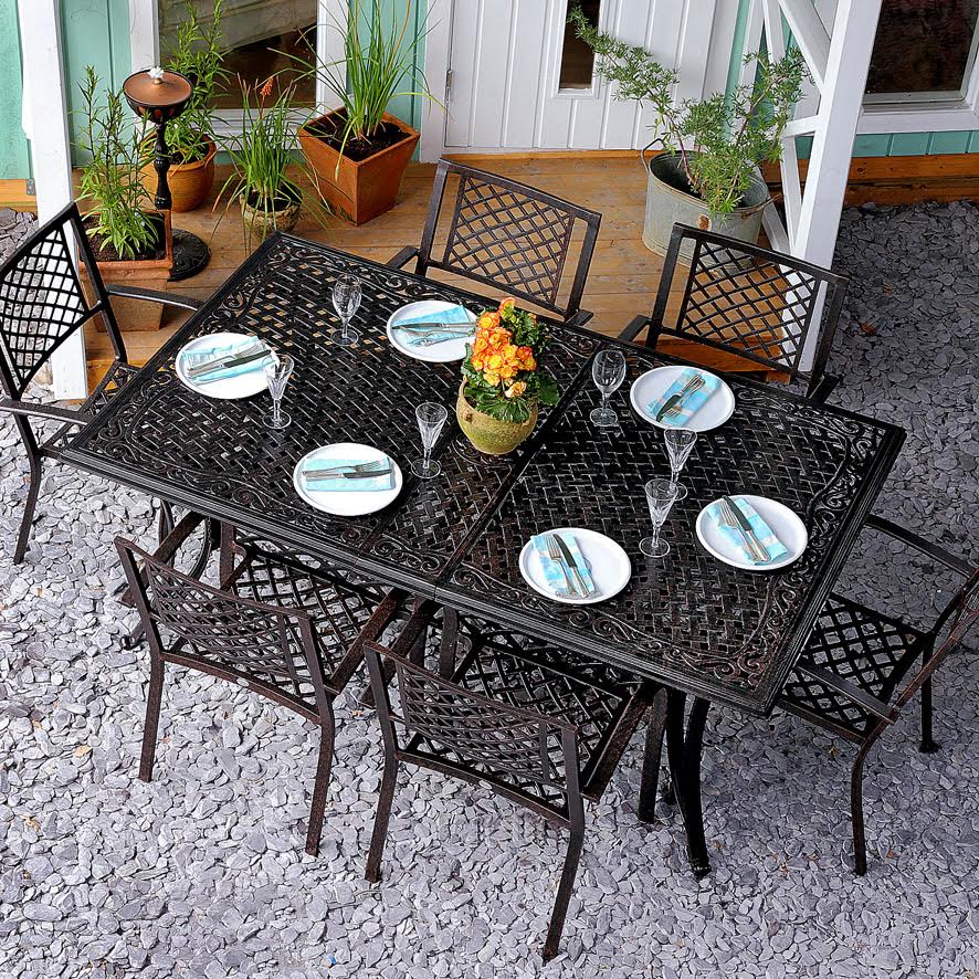 Vanessa Table 10 Seater Set - Antique Bronze - Image 6